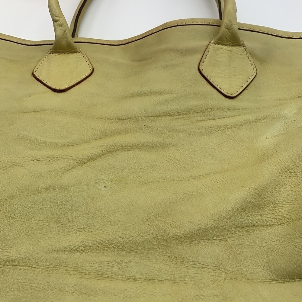 Falorni Italia Le Borse Yellow Leather shoulder Bag. LP1464 - Picture 10 of 11